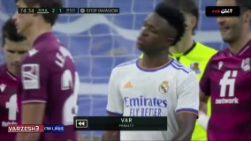 گل سوم رئال مادرید با پنالتی شیک کریم بنزما