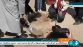 رئیسی هم نهال کاشت