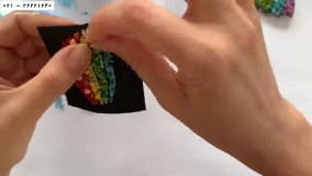 جواهر دوزی-منجوق دوزی-آموزش گل سینه طرح بالن