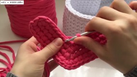 بافت سبد تریکو-آموزش بافت سبد بزرگ شکل قلب