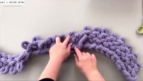 تریکوبافی پتوپادری- آموزش بافت پادری با نخ تریکو-آموزش بافت پانچو