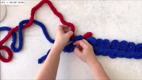تریکوبافی پتوپادری- آموزش بافت پادری با نخ تریکو-آموزش بافت پتو  مدل شماره 1