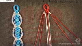 بافت دستبند مکرومه-دستبند مکرومه-دستبند با مهره طرح ویکتوریا