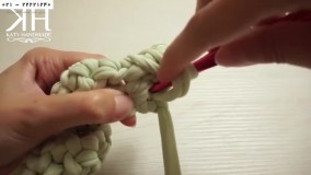 بافت کیف تریکو-آموزش کیف پاسپورتی با بافت فندقی