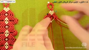 بافت دستبند مکرومه با مهره- دستبند بافتنی-دستبند طرح گل الماس