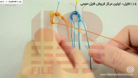 بافت دستبند مکرومه بافی طرح گل-مکرومه-دستبند مکرومه با خط زیگ زاگ