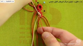 بافت دستبند مکرومه-دستبند مکرومه-دستبند طرح امواج و مثلث زیگ زاگ