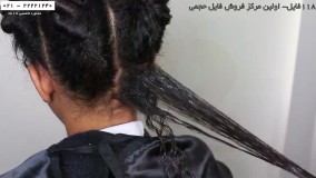 کردن مو-صاف کردن مو-ریباندینگ-روش کراتینه مو-صاف کردن موهای فرفری