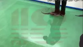 نصب دیوارپوش اپوکسی-آموزش نحوه اجرای اپوکسی-کفپوش اپوکسی ارتعاشی سبز و مشکی