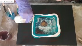 نقاشی با رزین-آموزش نقاشی آبستره-چند تکنیک نقاشی آبستره