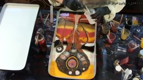 نقاشی با رزین-آموزش نقاشی آبستره-آموزش تصویری نقاشی آبستره با رزین اپوکسی