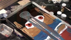 نقاشی با رزین-آموزش نقاشی آبستره-آموزش تصویری نقاشی آبستره با رزین