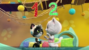 زبان به کودکان-دانلود انیمیشن آموزشی دیو اند آوا-آموزش 5 عدد با گربه ها