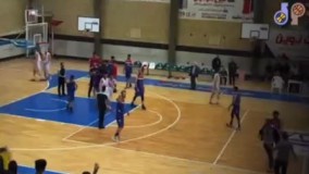 درگیری فیزیکی شدید در لیگ دسته اول بسکتبال