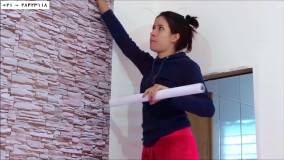 نصب کاغذ دیواری سه بعدی-نحوه نصب پوستر- نحوه چسباندن تصویر