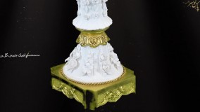 آباژور مدرن رومیزی با استفاده از سرامیک گل رز چینی