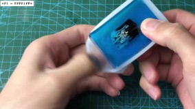 ساخت زیورآلات رزینی-زیورآلات دست ساز-آویز رزینی آبی همراه با طرح داخلی