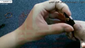 ساخت زیورآلات با مهره-بدلیجات رزینی-دستبند-(گوشواره با سیم مسی)