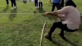 طناب کشی هدیه تهرانی و دوستانش در روز طبیعت