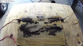 لیختنبرگ-نقاشی با آتش-ارتقا دستگاه لیختنبرگ-طرح لیختنبرگ روی چوب کاج