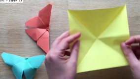 ساخت اوریگامی -دانلود رایگان بهترین آموزش اوریگامی - ساخت کاردستی پروانه