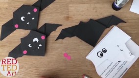 ساخت اوریگامی - فیلم آموزش اوریگامی - ساخت کاردستی خفاش