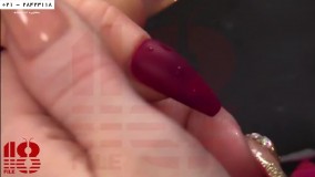 آموزش طراحی ناخن-آموزش آسان طراحی ناخن-قطره آب سه بعدی روی ناخن مات