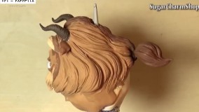 عروسک سازی - عروسک خمیری دختر-آموزش ساخت دیو