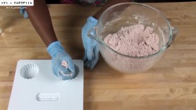 ساخت کوکتل پدیکور-آسان ترین آموزش ساخت کوکتل پدیکور-بمب حمام مدل کاپ کیک