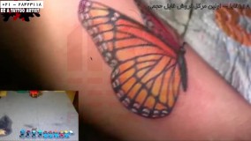 تاتو روی بدن - تتو بدن - آموزش تاتو بازو  -اجرای تتو با رنگ سفید