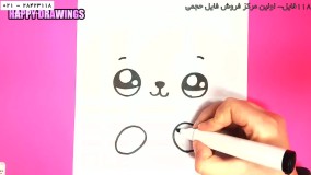 نقاشی به کودکان -نقاشی استیکر خرس قطبی