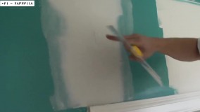 نقاشی ساختمان -آموزش تصویری رنگ آمیزی دیوار- نحوه رفع ترک دیوار