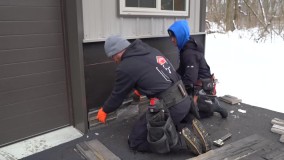 نصب سنگ آنتیک-آموزش سنگ آنتیک با چسب-نصب سنگ مصنوعی - دیوار خارجی