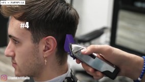 اصلاح موی مردانه مبتدی - آموزش فید پایین به همراه حالت دادن جلوی مو