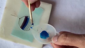 انگشتر رزینی-ساده ترین ساخت زیورآلات رزینی-گوشواره رزینی طرح رنگین کمان