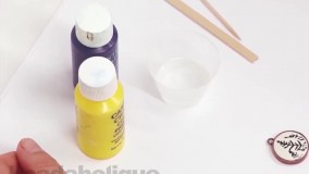 انگشتر رزینی-بهترین ساخت زیورآلات رزینی-آویز رزینی ساده با طرح نقاشی شده