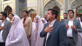 تشرف زوج‌های جوان ارتش به حرم مطهر رضوی