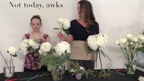 گل آرایی- فیلم آموزش گل آرایی-آموزش چیدمان گل با گل داوودی