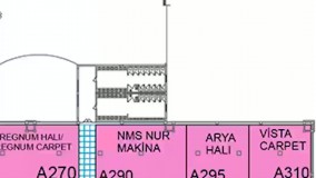 موقعیت غرفهٔ 28 شرکت ایرانی فرش و کفپوش حاضر در نمایشگاه دموتکس ترکیه 2022‌ | اپلیکیشن دوک