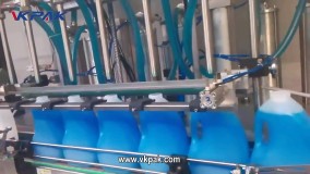دستگاه پرکن بطری مایع تمیز کننده اتوماتیک 100 میلی لیتری سروو موتور VKPAK