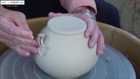 آموزش سفالگری-ساخت سفال بدون کوره -ساخت ظرف درب دار
