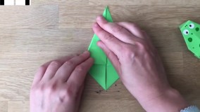ساخت اوریگامی - فیلم آموزش اوریگامی ساده-ساخت قورباغه با قابلیت پرش کاغذی