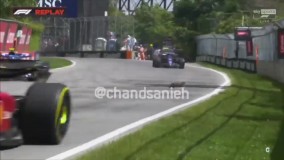 عبور بامزه یک بچه گراز از مسیر مسابقه