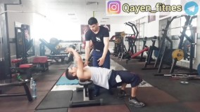 پلاور دمبل زیر بغل حرکت بدنسازی پلاور دمبل زیربغل