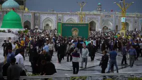 گلباران حرم مطهر رضوی در شب میلاد امام رضا(ع)