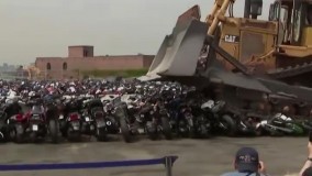 نابودی صدها موتور به شیوه ایرانی در آمریکا !