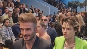 قاب‌ هایی داغ از دیوید بکام و پسرش در پاریس