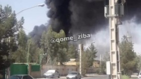 آتش سوزی کارخانه مواد شوینده در شهرک شکوهیه قم