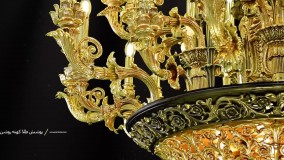 لوستر بزرگ برنزی پارس لوستر فراهانی طرح کلاسیک