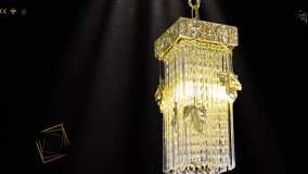 لوستر برنزی جدید پارس لوستر فراهانی سبک کریستالی